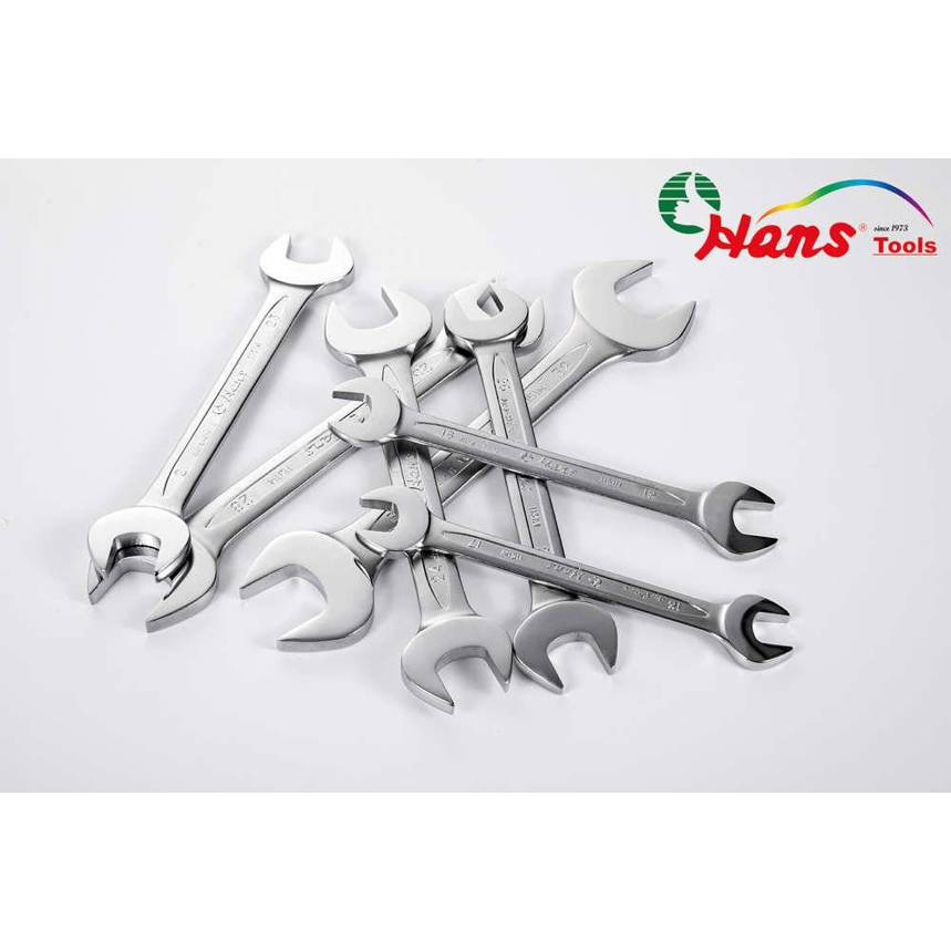 Hans Tools Doppel-Maulschlüssel matt verchromt