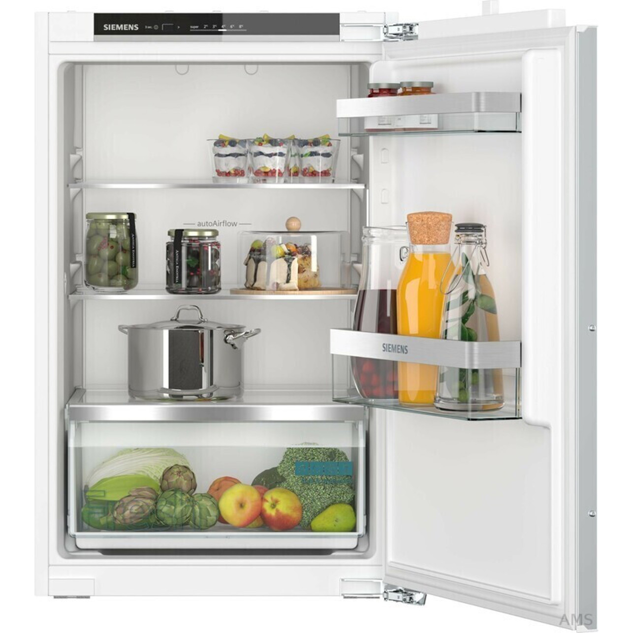 Siemens Einbaukühlschrank - Integrierbar (LED, Stahlblech, 136L, 35dB) KI21R2FE0