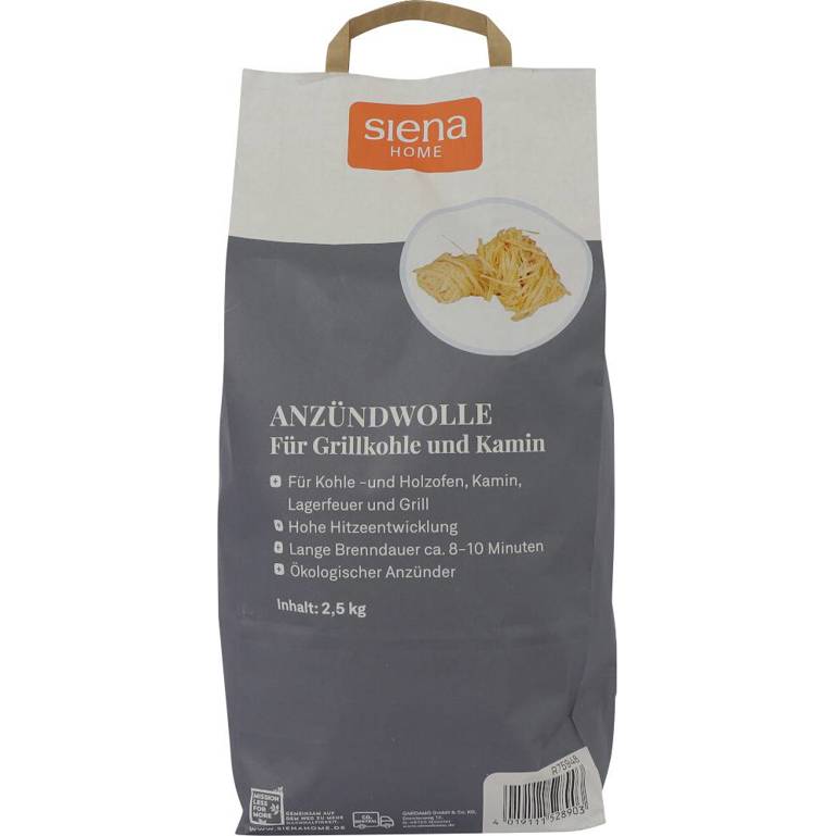 Siena HOME Anzündwolle - Holzwolle mit Wachs - 2.5kg (R75948) Siena HOME Anzündwolle - Holzwolle mit Wachs - 2.5kg (R75948)
