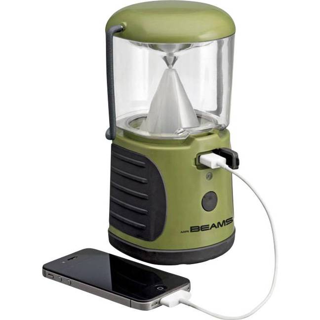 Mr. Beams LED Camping-Laterne -(260lm 3 LEDs batteriebetrieben) - 725.75g - Grün - MB470