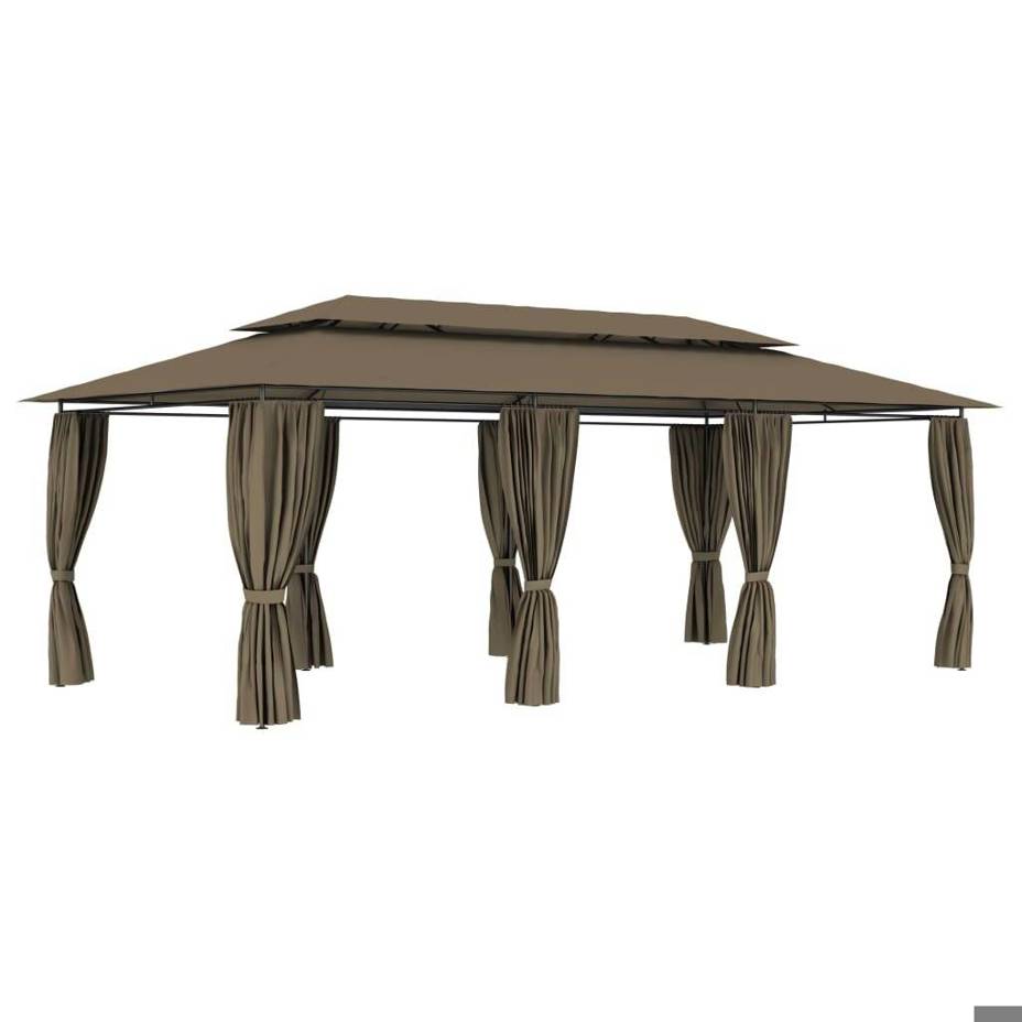 Haba Pavillon mit Vorhängen, Taupe (600x298x270 cm)