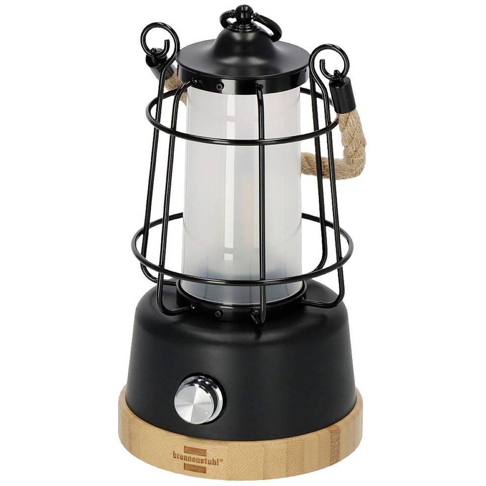 Brennenstuhl LED Camping-Leuchte - Schwarz (Bambus) - Akkubetrieben (350 lm) - 1171800